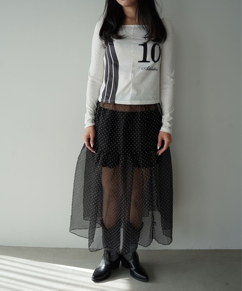 SANSeLF（サンセルフ）の「【SANSeLF】スクエアネックナンバリングトップス saw26s004（Tシャツ/カットソー・レディース・ホワイト・FREE）」の10枚目の写真