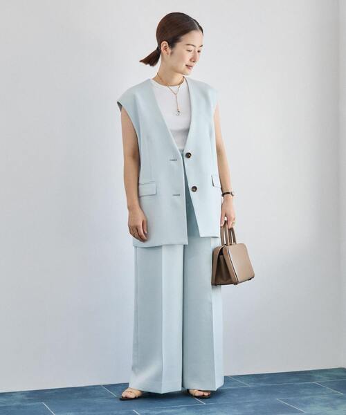 martinique（マルティニーク）の「《コラボ》川上さやかさん×martiniqueタックパンツ（セットアップ可）（その他パンツ・レディース・サックスブルー/ネイビー・1/2）」の10枚目の写真