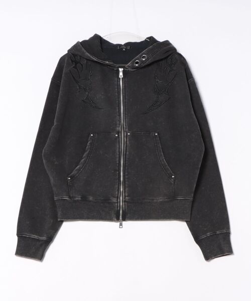 8(eight)(エイト)の「トライバル刺繍ZIPパーカー(パーカー・メンズ・ブラウン/ピンク/チャコール・MEDIUM/LARGE)」の2枚目の写真