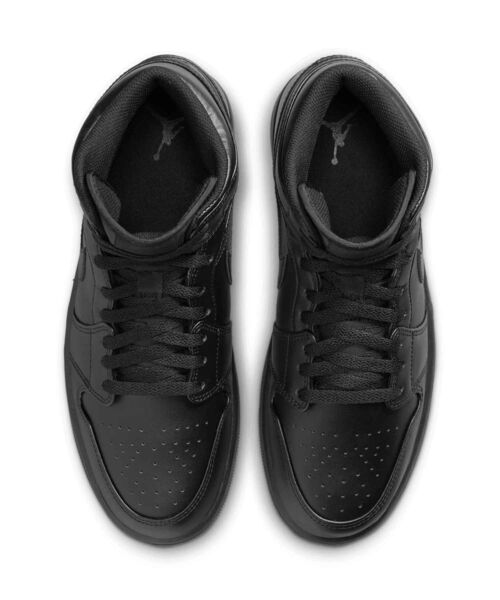 JORDAN BRAND（ジョーダンブランド）の「エア ジョーダン 1 MID シューズ / Air Jordan 1 Mid Shoes 554724-093 Black（スニーカー・メンズ・ブラック・30/29.5/27/27.5/28/28.5/29/25/25.5/26/26.5）」の4枚目の写真