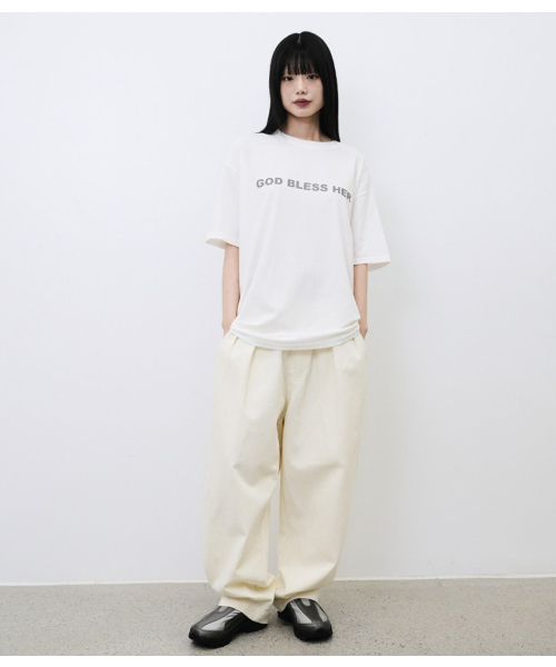 chancechance(チャンスチャンス)の「GOD BLESS HER T-SHIRT(Tシャツ/カットソー・レディース・その他・MEDIUM/LARGE)」の1枚目の写真