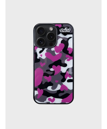 COLLAGEVACANCE（コラージュバカンス）の「Camo Love Pendant Glass Bumper Case (Purple)（スマホケース/カバー）」
