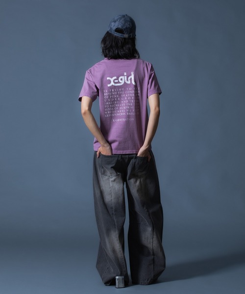 FADED FACE S/S TEE（Tシャツ/カットソー）｜X-girl（エックスガール