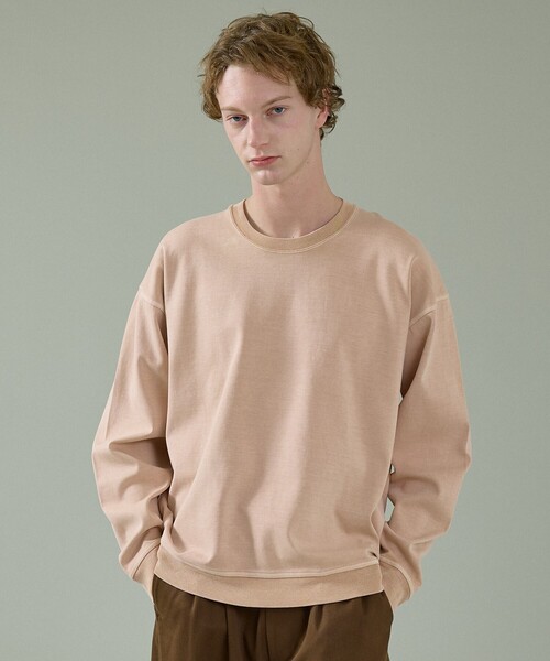 ABAHOUSE(アバハウス)の「フェード ポンチ クルーネック スウェット(スウェット・メンズ・ピンク/サックスブルー/アイボリー/チャコールグレー・46/48)」の4枚目の写真