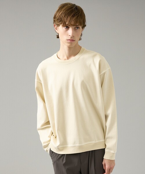 ABAHOUSE(アバハウス)の「フェード ポンチ クルーネック スウェット(スウェット・メンズ・ピンク/サックスブルー/アイボリー/チャコールグレー・46/48)」の2枚目の写真