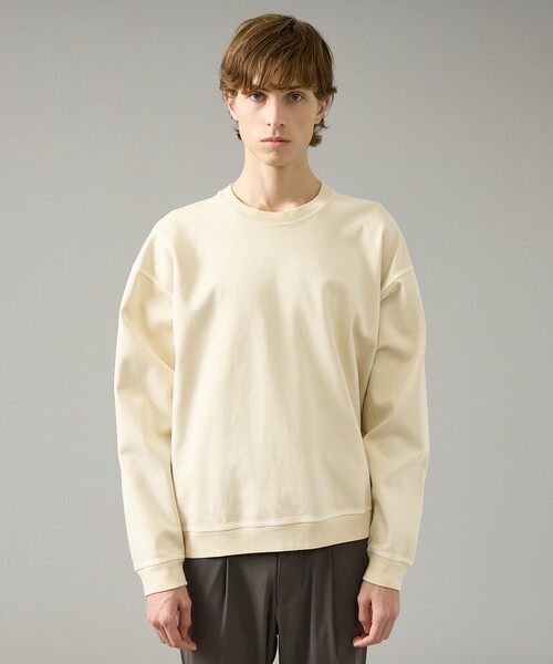 ABAHOUSE(アバハウス)の「フェード ポンチ クルーネック スウェット(スウェット・メンズ・ピンク/サックスブルー/アイボリー/チャコールグレー・46/48)」の6枚目の写真