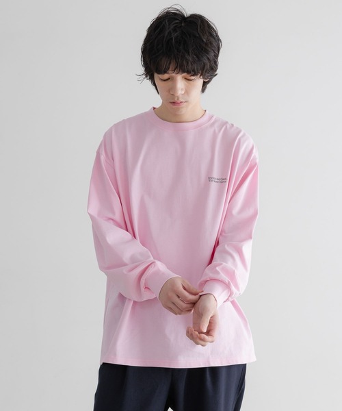 LOWRYS FARM（ローリーズファーム）の「【LFM(U)】CREWNECKTロングスリーブ／P　 636681（Tシャツ/カットソー・メンズ・ブルー/グレー/ブラック/ピンク/ホワイト・LARGE/MEDIUM/SMALL）」の5枚目の写真