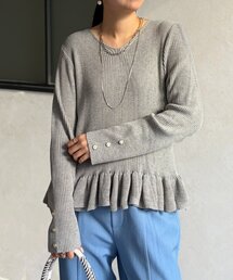 Chez toi | 裾フリルニットプルオーバー(ニット/セーター)