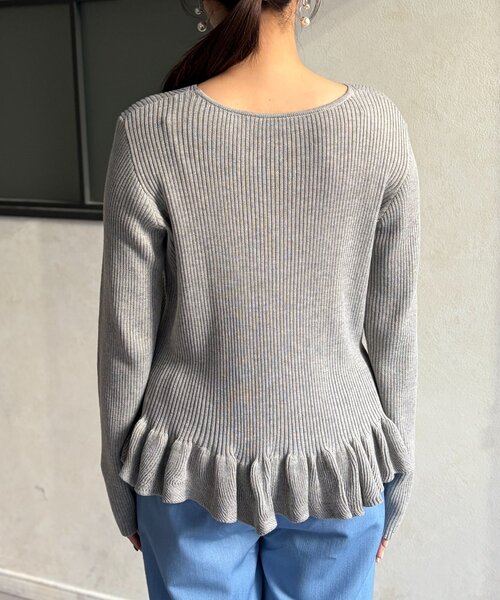 Chez toi(シェトワ)の「裾フリルニットプルオーバー(ニット/セーター・レディース・グレー/ブラック/ブルー系その他・FREE)」の22枚目の写真