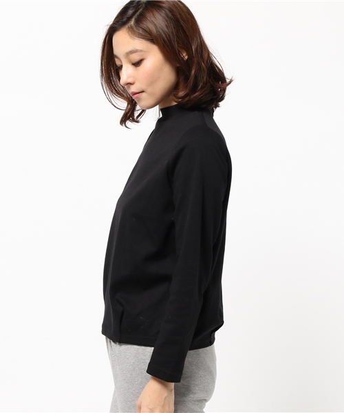 koe（コエ）の「タック入コクーンプルオーバー（Tシャツ/カットソー・レディース・ワインレッド/ブラック・MEDIUM/LARGE/SMALL）」の4枚目の写真