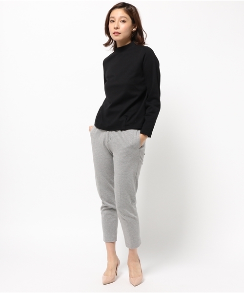 koe（コエ）の「タック入コクーンプルオーバー（Tシャツ/カットソー・レディース・ワインレッド/ブラック・MEDIUM/LARGE/SMALL）」の6枚目の写真