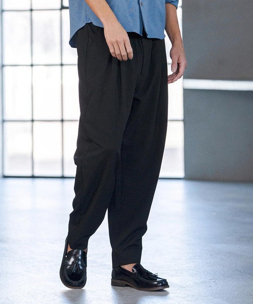 CAMBIO（カンビオ）の「mp14601- Slacks Fabric Tapered Pants スラックスパンツ(S60026cmb)（スラックス・メンズ・ブラック/チャコールグレー/ベージュ/カーキ系・S/M/L）」の7枚目の写真
