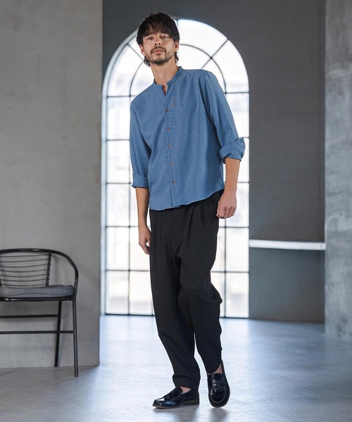 CAMBIO（カンビオ）の「mp14601- Slacks Fabric Tapered Pants スラックスパンツ(S60026cmb)（スラックス・メンズ・ブラック/チャコールグレー/ベージュ/カーキ系・S/M/L）」の11枚目の写真