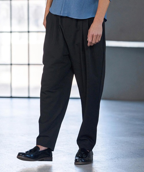 CAMBIO（カンビオ）の「mp14601- Slacks Fabric Tapered Pants スラックスパンツ(S60026cmb)（スラックス・メンズ・ブラック/チャコールグレー/ベージュ/カーキ系・S/M/L）」の6枚目の写真