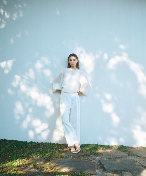 Demi-Luxe BEAMS(デミルクス ビームス)の「【8/6値下げ】AK+1 / クルーネック リブ ブラウス(シャツ/ブラウス・レディース・チャコールグレー/オフホワイト・36/38)」の3枚目の写真