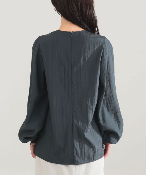 Demi-Luxe BEAMS(デミルクス ビームス)の「【8/6値下げ】AK+1 / クルーネック リブ ブラウス(シャツ/ブラウス・レディース・チャコールグレー/オフホワイト・36/38)」の17枚目の写真