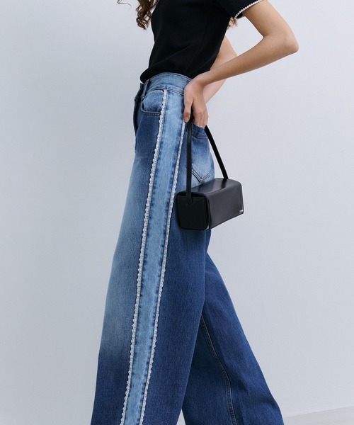epingler(エピングラー)の「【epingler】サイドレースデニム DENIM LACEBOUND 韓国(デニムパンツ・レディース・インディゴブルー・S/M)」の5枚目の写真