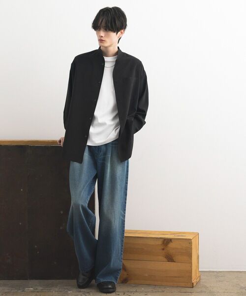 CRAFT STANDARD BOUTIQUE(クラフトスタンダードブティック)の「ワイドストレートデニムパンツ(デニムパンツ・メンズ・ライトインディゴブルー/ブラック・S/M/L)」の8枚目の写真