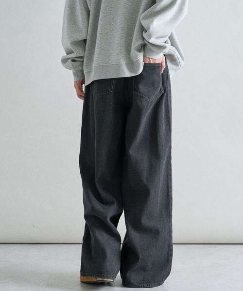 CRAFT STANDARD BOUTIQUE（クラフトスタンダードブティック）の「ワイドストレートデニムパンツ（デニムパンツ・メンズ・ライトインディゴブルー/ブラック・S/M/L）」の19枚目の写真
