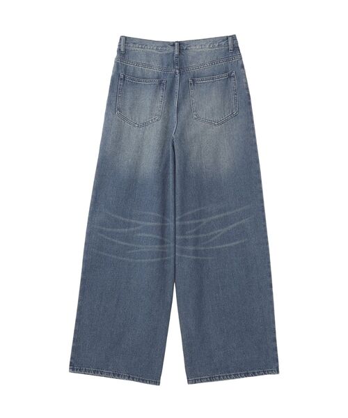 CRAFT STANDARD BOUTIQUE（クラフトスタンダードブティック）の「ワイドストレートデニムパンツ（デニムパンツ・メンズ・ライトインディゴブルー/ブラック・S/M/L）」の14枚目の写真