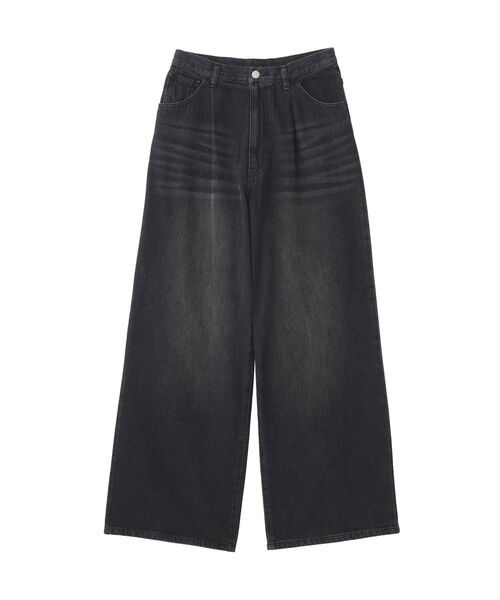 CRAFT STANDARD BOUTIQUE（クラフトスタンダードブティック）の「ワイドストレートデニムパンツ（デニムパンツ・メンズ・ライトインディゴブルー/ブラック・S/M/L）」の4枚目の写真