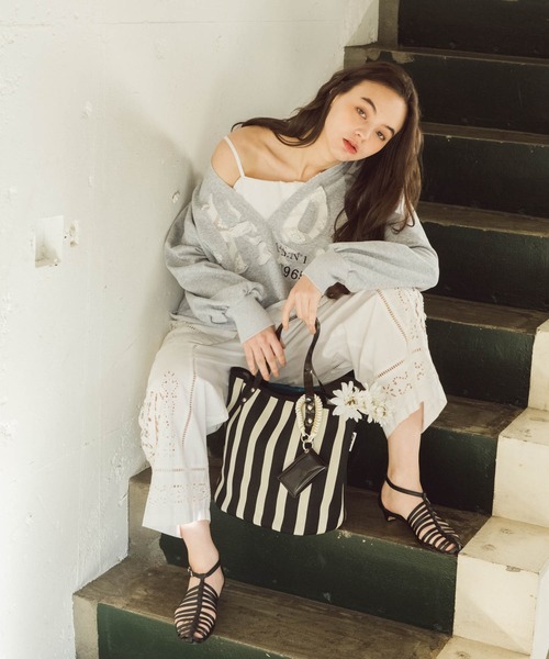 Three Four Time（ｽﾘｰﾌｫｰﾀｲﾑ）の「【Casselini】ストライプトート（トートバッグ・レディース・イエロー系その他/ブルー系その他/ブラック系その他・FREE）」の5枚目の写真