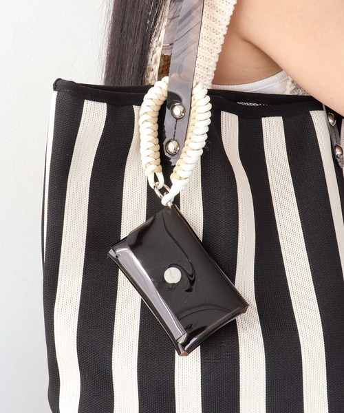 Three Four Time（ｽﾘｰﾌｫｰﾀｲﾑ）の「【Casselini】ストライプトート（トートバッグ・レディース・イエロー系その他/ブルー系その他/ブラック系その他・FREE）」の9枚目の写真