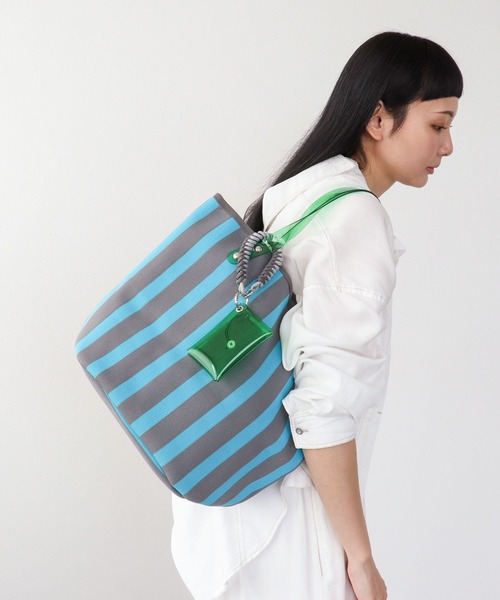 Three Four Time（ｽﾘｰﾌｫｰﾀｲﾑ）の「【Casselini】ストライプトート（トートバッグ・レディース・イエロー系その他/ブルー系その他/ブラック系その他・FREE）」の12枚目の写真