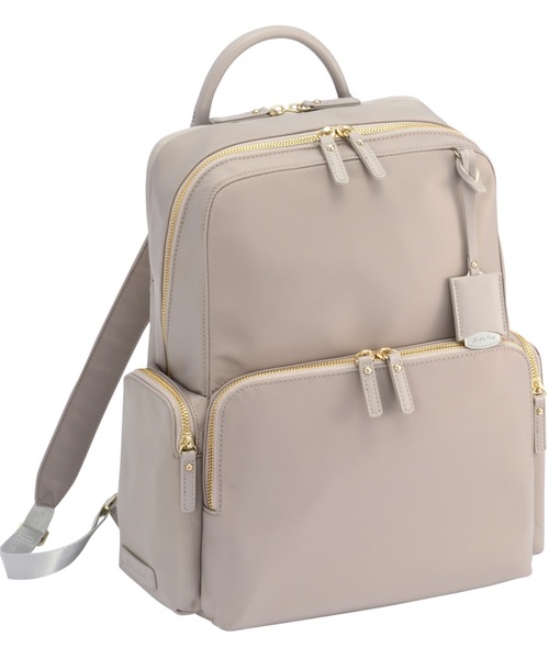 Jewelna Rose(ジュエルナローズ)の「フレイヤ・リュック エアリィ ワイド A4/13.3インチPC収納 16264(バックパック/リュック・レディース・ブラック/グレイッシュベージュ/ライトピンク/ブラック×ブラック・FREE)」の22枚目の写真