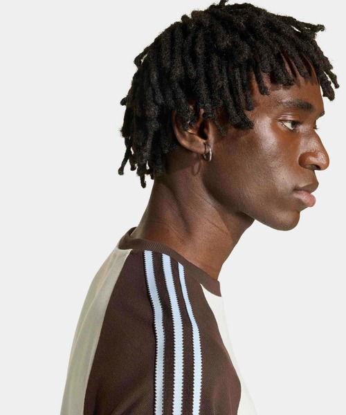 adidas（アディダス）の「ブリットコア リンガー 半袖Tシャツ / アディダスオリジナルス adidas Originals（Tシャツ/カットソー・メンズ・ブルー/ホワイト・MEDIUM/SMALL/X-SMALL/XX-LARGE/3XL/LARGE/X-LARGE）」の5枚目の写真