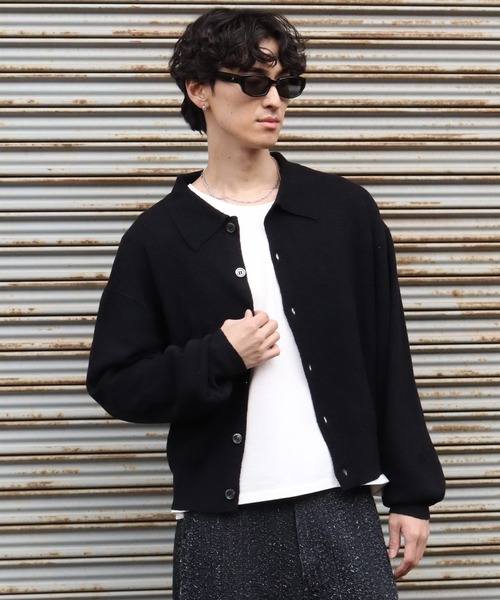 LANDNESS（ランドネス）の「【LANDNESS/ランドネス】BOUCLE KNIT SHIRT CARDIGAN/ ブークレニットシャツカーディガン（カーディガン/ボレロ・メンズ・ホワイト/ブラック/グレー/ブルー・M/L）」の18枚目の写真