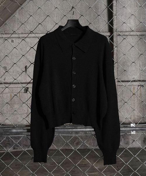 LANDNESS（ランドネス）の「【LANDNESS/ランドネス】BOUCLE KNIT SHIRT CARDIGAN/ ブークレニットシャツカーディガン（カーディガン/ボレロ・メンズ・ホワイト/ブラック/グレー/ブルー・M/L）」の15枚目の写真