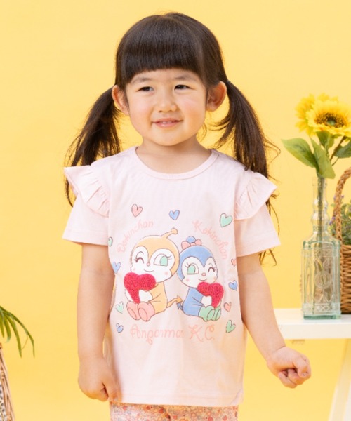ANPANMAN KIDS COLLECTION（アンパンマンキッズコレクション）の「200DKKKﾊｰﾄHUG半袖T（Tシャツ/カットソー・キッズ・オフホワイト/ピンク・80ｃｍ/90cm/100cm/110cm/120cm）」の2枚目の写真