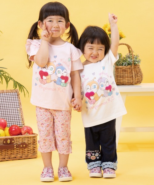 ANPANMAN KIDS COLLECTION（アンパンマンキッズコレクション）の「200DKKKﾊｰﾄHUG半袖T（Tシャツ/カットソー・キッズ・オフホワイト/ピンク・80ｃｍ/90cm/100cm/110cm/120cm）」の9枚目の写真