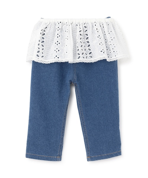 petit main（プティマイン）の「【リンク】レイヤードスカートパンツセット（その他パンツ・キッズ・サックスブルー/ブルー・100cm/130cm/120cm/90cm/110cm）」の8枚目の写真