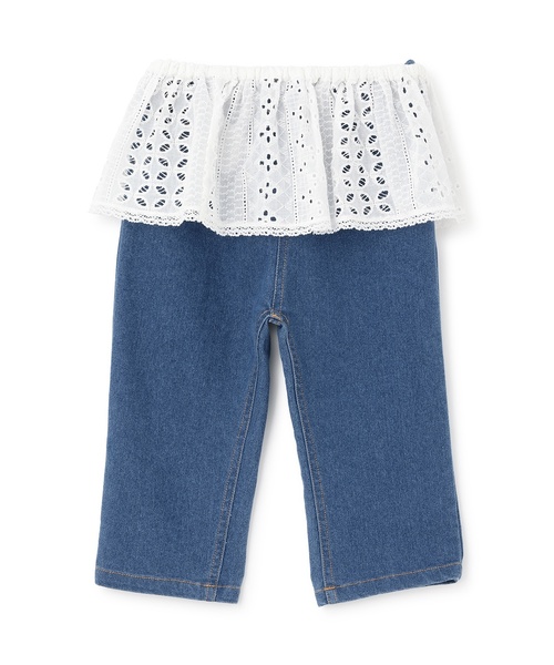 petit main（プティマイン）の「【リンク】レイヤードスカートパンツセット（その他パンツ・キッズ・サックスブルー/ブルー・100cm/130cm/120cm/90cm/110cm）」の9枚目の写真