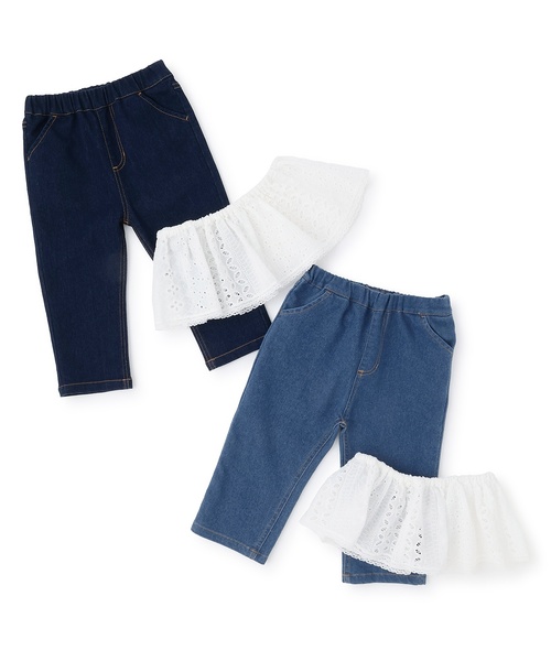 petit main（プティマイン）の「【リンク】レイヤードスカートパンツセット（その他パンツ・キッズ・サックスブルー/ブルー・100cm/130cm/120cm/90cm/110cm）」の17枚目の写真