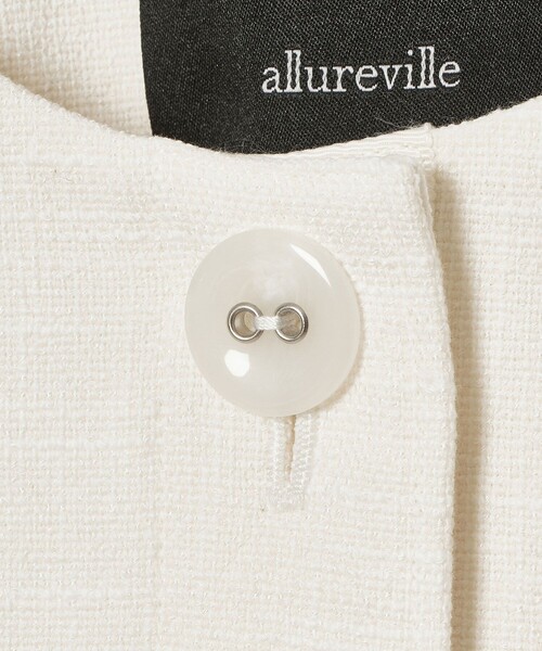 allureville(アルアバイル)の「ミックスツイードノーカラージャケット(ノーカラージャケット・レディース・ブラック/オフホワイト・2/1)」の12枚目の写真
