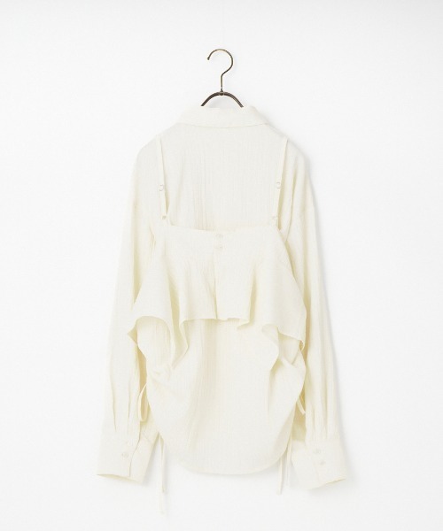 nenom（ネノム）の「[nenom/ネノム] マルチWAY ビスチェセット シャツ（シャツ/ブラウス・レディース・サックスブルー/ピンク/ブラック/オフホワイト・F）」の5枚目の写真