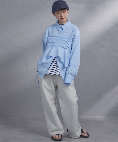 nenom（ネノム）の「[nenom/ネノム] マルチWAY ビスチェセット シャツ（シャツ/ブラウス・レディース・サックスブルー/ピンク/ブラック/オフホワイト・F）」の22枚目の写真