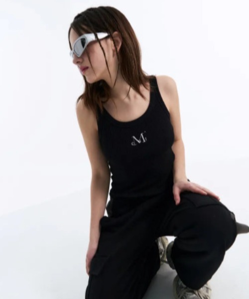 MUCENT（ムセント）の「◇MUCENT◇ブランド直輸入正規品/BACK DETAIL SIGNATURE SLEEVELESS バックディテールシグネチャースリーブレスゴルジタンクトップ（タンクトップ・レディース・ブラック/ホワイト・FREE）」の21枚目の写真