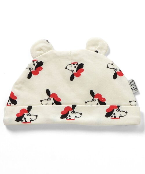 BREEZE（ブリーズ）の「総柄耳付き帽子　マイファーストブリーズ（その他ベビー用品・キッズ・レインボー/クリーム/アイボリー/レッド・46/44）」の2枚目の写真