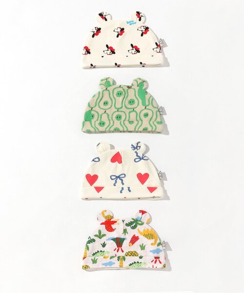 BREEZE（ブリーズ）の「総柄耳付き帽子　マイファーストブリーズ（その他ベビー用品・キッズ・レインボー/クリーム/アイボリー/レッド・46/44）」の12枚目の写真