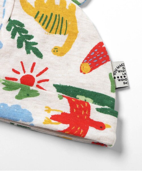 BREEZE（ブリーズ）の「総柄耳付き帽子　マイファーストブリーズ（その他ベビー用品・キッズ・レインボー/クリーム/アイボリー/レッド・46/44）」の6枚目の写真