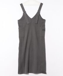 CECIL McBEE | 斜めストライプ柄ふくれジャガード刺繍ロゴジャンスカ(ワンピース)