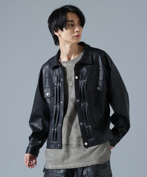 DANKE SCHON（ダンケシェーン）の「DankeSchon/ダンケシェーン/FAUX LEATHER 2nd JACKET（その他アウター・レディース・ブラック・M/L）」の2枚目の写真