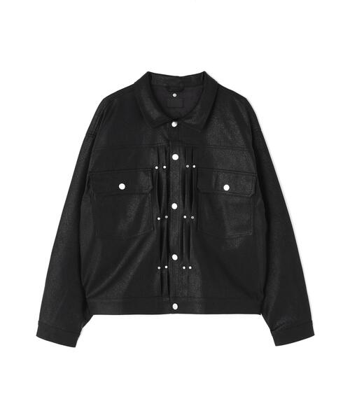 DANKE SCHON（ダンケシェーン）の「DankeSchon/ダンケシェーン/FAUX LEATHER 2nd JACKET（その他アウター・レディース・ブラック・M/L）」の4枚目の写真
