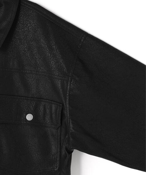 DANKE SCHON（ダンケシェーン）の「DankeSchon/ダンケシェーン/FAUX LEATHER 2nd JACKET（その他アウター・レディース・ブラック・M/L）」の7枚目の写真