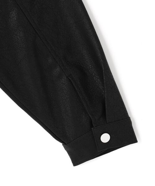 DANKE SCHON（ダンケシェーン）の「DankeSchon/ダンケシェーン/FAUX LEATHER 2nd JACKET（その他アウター・レディース・ブラック・M/L）」の10枚目の写真