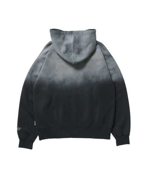 BEN DAVIS(ベンデイビス)の「【BEN DAVIS(ベンデイビス)】LETTERS FADED ZIP HOODIE / 共布ワッペン フーディ ダブルジップ 刺繍 ヘビーウェイト ジップパーカー 裏起毛 ≪セットアップ着用可能≫(パーカー・メンズ・ブラック系その他/ブラック・MEDIUM/LARGE)」の10枚目の写真